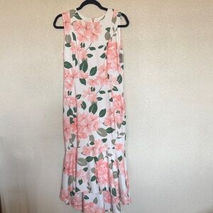 Calvin Klein Pink Floral Sleeveless Maxi Dress